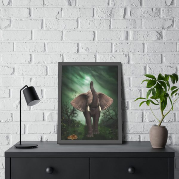 93823-3.jpg Elephant Hare Trees Fantasy Framed Poster
