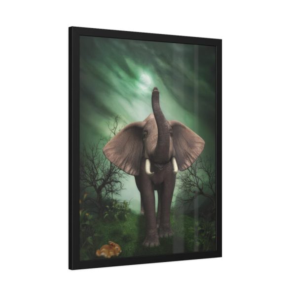 93826-1.jpg Elephant Hare Trees Fantasy Framed Poster