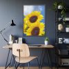93830-106.jpg Sunflower Flower Air Clouds Framed Poster