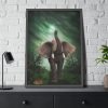 93830-115.jpg Elephant Hare Trees Fantasy Framed Poster