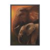 Art Elephants Sun Savannah Framed Poster