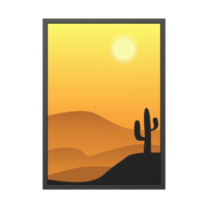 Cactus in Desert Framed Poster