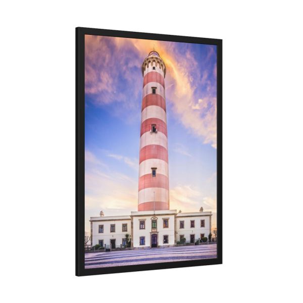 93830-149.jpg Tower With Blue and Yellow Sky Framed Poster