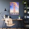 93830-150.jpg Tower With Blue and Yellow Sky Framed Poster