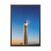 Lighthouse With Starry Night Framed Poster