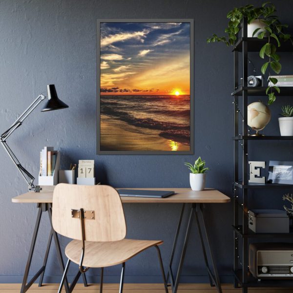 93830-174.jpg Beautiful Sunset Above the Ocean Framed Poster