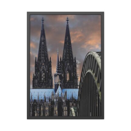 Cologne Cathedral Hohenzollern Bridge Framed Poster
