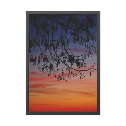 Gloomy Mystical Clouds Framed Poster