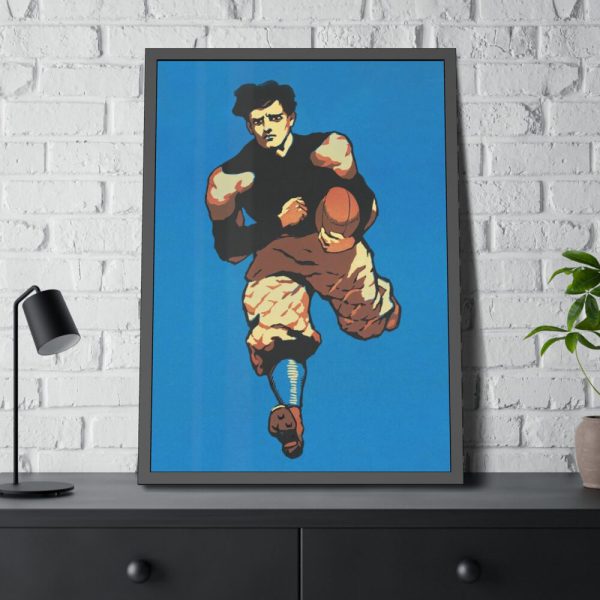 93830-203.jpg Yale Man playing American football Framed Poster