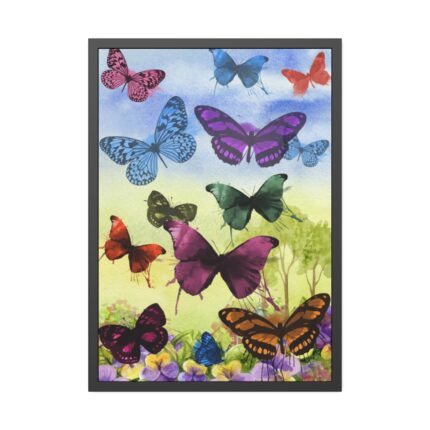 Butterfly Painting Art Graphic Framed Poster
