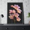 93830-51.jpg Pink Boat Orchid Framed Poster