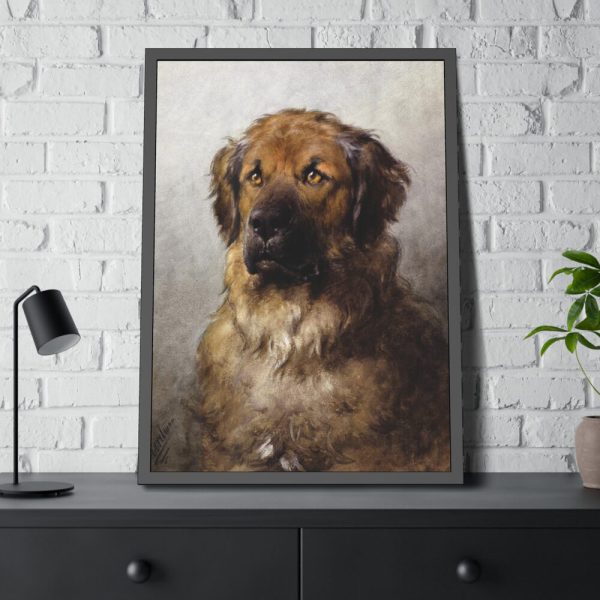 Head of a Leonberger by Otto Eerelman Framed Poster