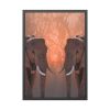 Two Elephants in the Zoo Framed Poster