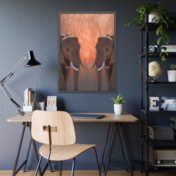 Two Elephants in the Zoo Framed Poster