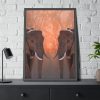 Two Elephants in the Zoo Framed Poster