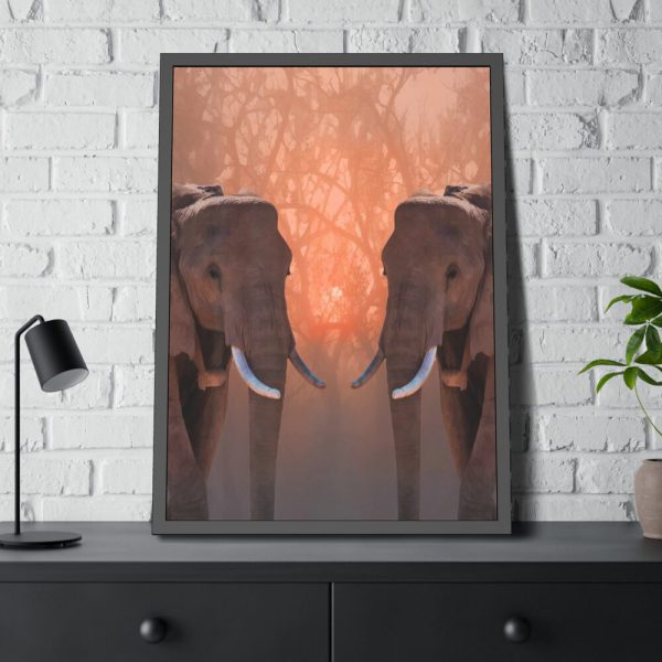 Two Elephants in the Zoo Framed Poster