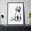 93830-83.jpg Illustration of Yawning Cat Framed Poster