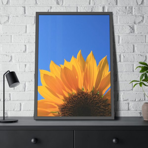 93830-95.jpg Sunflower Blue Sky Framed Poster