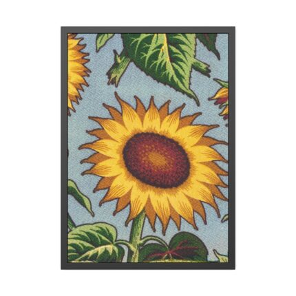 Sunflower Pattern Framed Poster