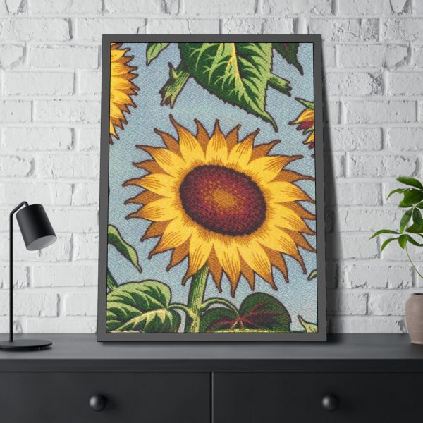 Sunflower Pattern Framed Poster