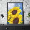 93831-107.jpg Sunflower Flower Air Clouds Framed Poster