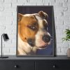 Head of the American Stafford Framed Poster