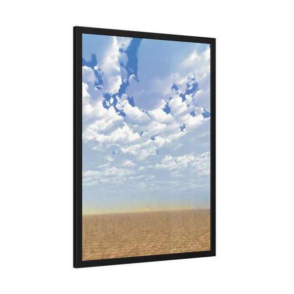 93831-137.jpg Sand, Sky and Clouds Framed Poster