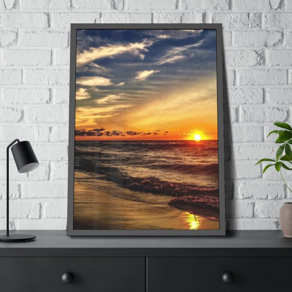 93831-175.jpg Beautiful Sunset Above the Ocean Framed Poster