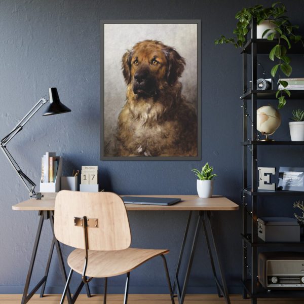 Head of a Leonberger by Otto Eerelman Framed Poster