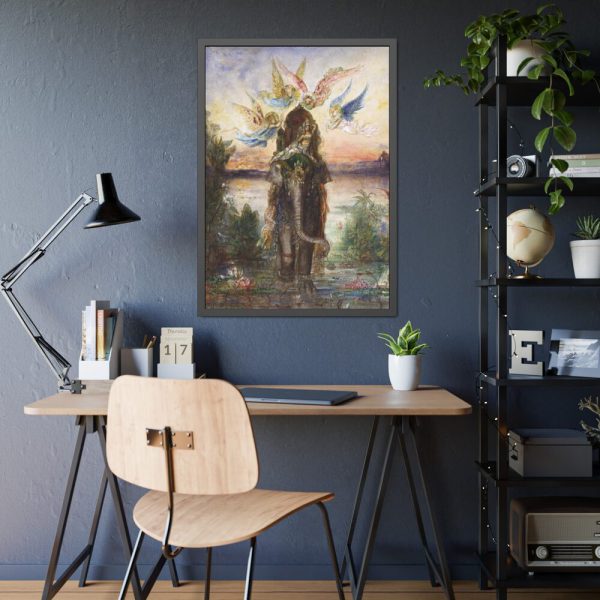 93831-74.jpg Gustave Moreau Sacred Elephant Framed Poster