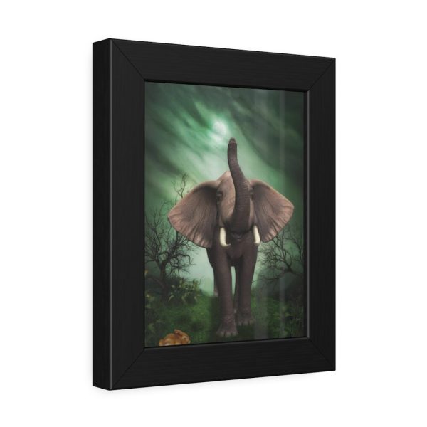 93832-1.jpg Elephant Hare Trees Fantasy Framed Poster
