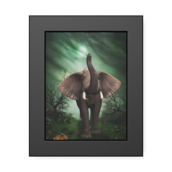 93832.jpg Elephant Hare Trees Fantasy Framed Poster