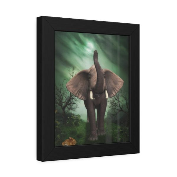 93834-1.jpg Elephant Hare Trees Fantasy Framed Poster