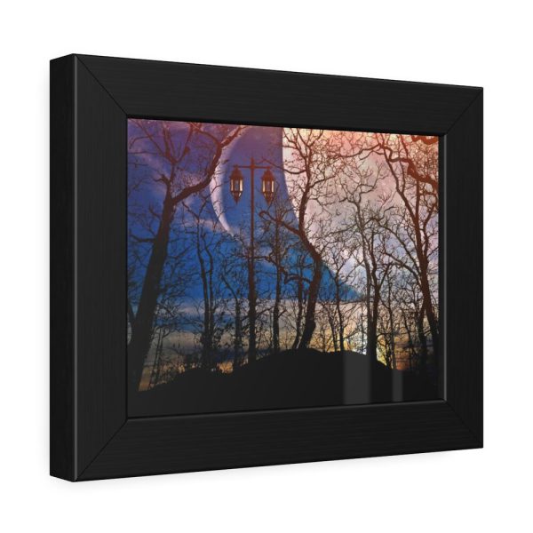 93836-37.jpg Full Moon and Forest Night Darkness Framed Poster
