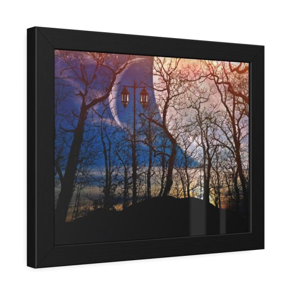 93840-9.jpg Full Moon and Forest Night Darkness Framed Poster