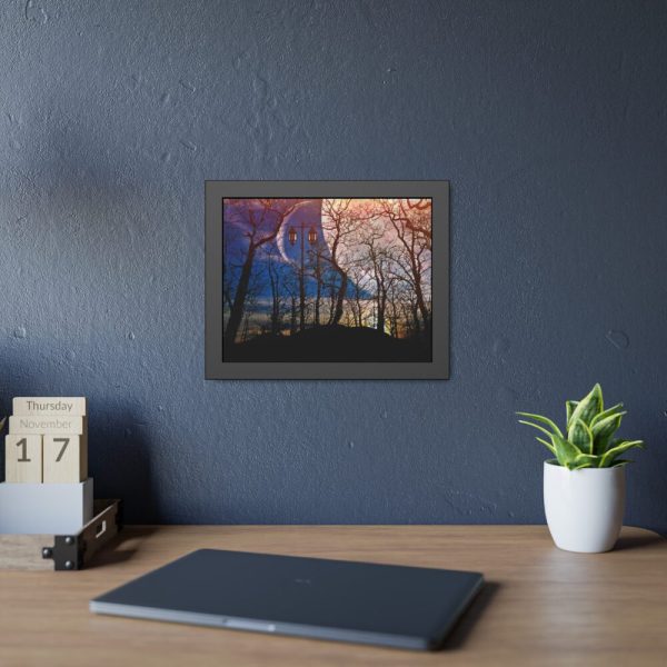 93841-10.jpg Full Moon and Forest Night Darkness Framed Poster