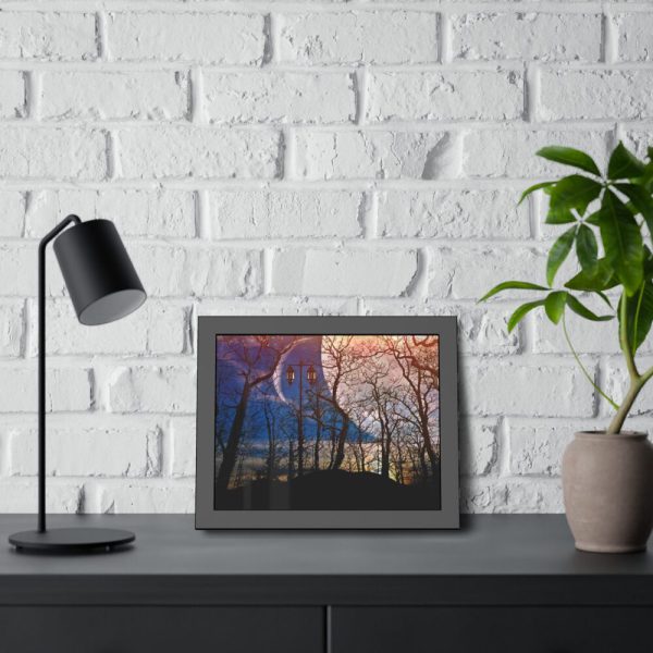 93841-11.jpg Full Moon and Forest Night Darkness Framed Poster