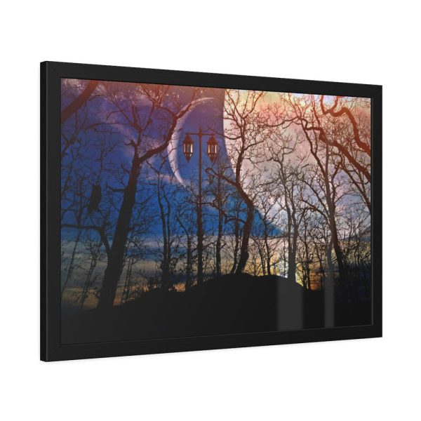 93848-9.jpg Full Moon and Forest Night Darkness Framed Poster