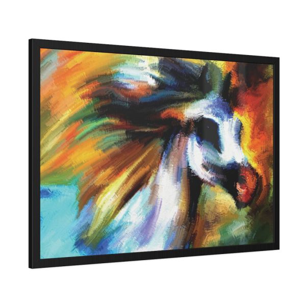 Horse in Abstract Digital Art Framed Poster