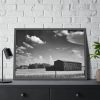 93854-1039.jpg Black and White Barn Framed Poster