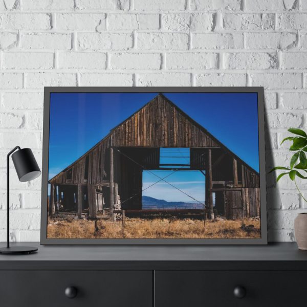 Barn Old Weathered Wooden Framed Poster