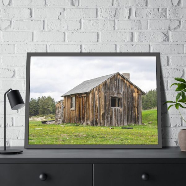 Old Cabin in Nature Framed Poster