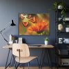 93854-106.jpg Butterfly on Orange Flower Framed Poster