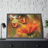 93854-107.jpg Butterfly on Orange Flower Framed Poster