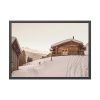 Cabin in the Winter Framed Poster