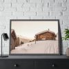 Cabin in the Winter Framed Poster