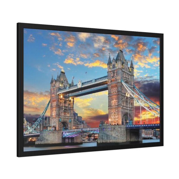 93854-1077.jpg Bridge Thames River Historic Landmark Framed Poster