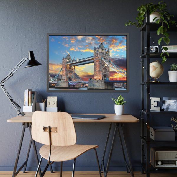 93854-1078.jpg Bridge Thames River Historic Landmark Framed Poster