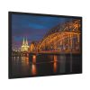 93854-1101.jpg Bridge and Cathedral in the Night Framed Poster