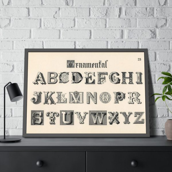93854-1163.jpg Draughtsman's Alphabets by Hermann Esser Framed Poster